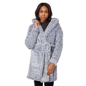 NWOT Avec Les Filles | Melange Fleece Black White Coatigan S